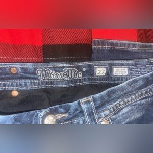 Miss Me Aztec Inspired Mid-Rise boot cut jeans